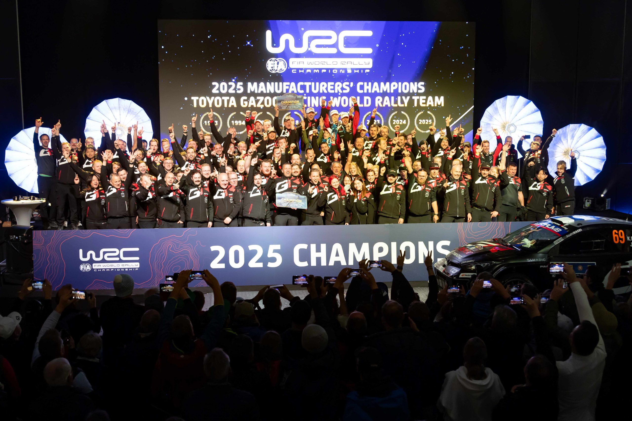 TOYOTA GAZOO Racing Secures Toyota’s Fifth Consecutive WRC Manufacturers’ Title with One-Two Finish at Central European Rally