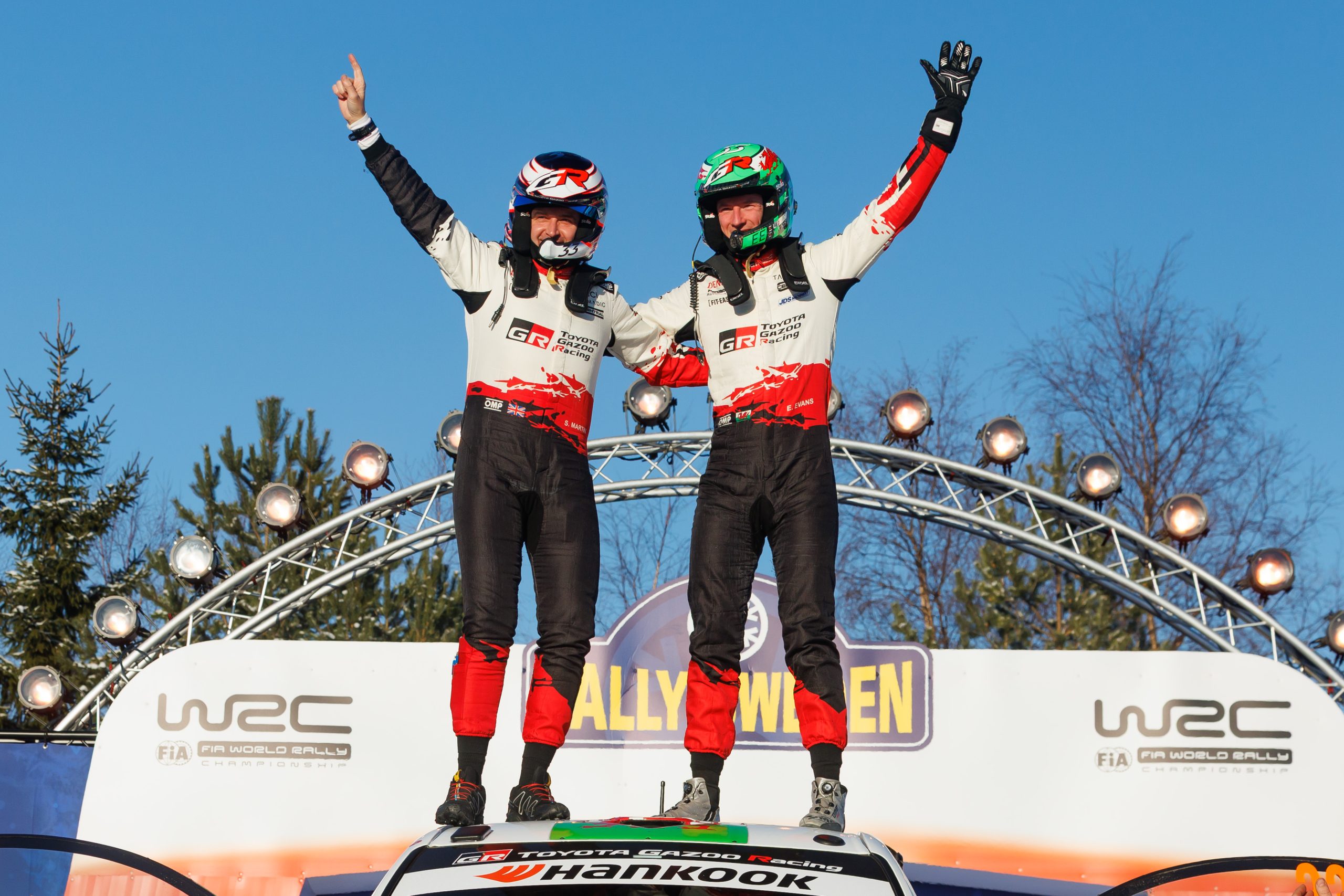 TOYOTA GAZOO Racing Dominates Rally Sweden with 1-2-3-4 Finish